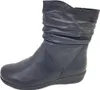 A black leather boot is shown against a white background. Anteprima dell’immagine prodotto