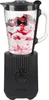 A black stand mixer with a glass pitcher filled with a berry smoothie, set against a white background. Produktbild-Vorschau
