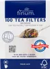 The image shows the front of a box of Finum tea filters. Voir les images du produit