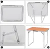 Aluminium Campingtafel - 60 cm x 70 cm x 80 cm - MDF-Blatt Produktbild-Vorschau 6