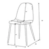 finori Anya 70A Stuhl, 4er-Set, Cord grau / Holzoptik Maß: Produktbild-Vorschau 12