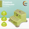 Premium zweistufiger Tritthocker Hippo grün stabiler Hocker Produktbild-Vorschau 2