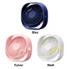 A collage of three mini fans in different colors: blue, pink, and white. Produktbild-Vorschau