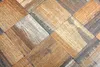 Mosaikfliese selbstklebend Aluminium braun metall Holzoptik Produktbild-Vorschau 2