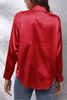 ASKSA Damen Satin Bluse V-Ausschnitt Hemde Elegant Knoepfen Produktbild-Vorschau 6