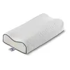A white pillow with blue trim on a white background. Produktbild-Vorschau