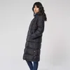 SOLO Cappotto lungo trapuntato con cappuccio e zip frontale Anteprima dell’immagine prodotto 14