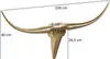 FineBuy Deko Geweih Bull M FB37859 Gold 100 cm Aluminium Produktbild-Vorschau 2