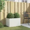 Pflanzkübel Weiß 62x40x39 cm Stahl Produktbild-Vorschau 3