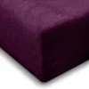 A close-up, angled view of a purple jersey fitted sheet. Produktbild-Vorschau