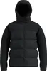 Schwarze Odlo Ascent Daunenjacke mit Kapuze und durchgehendem Reißverschluss