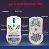 Diagram of a wireless gaming mouse with labels pointing to various buttons and features. Produktbild-Vorschau