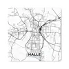 MuchoWow® Mauspad Mousepad Halle - Karte - Stadtplan 30x30 Produktbild-Vorschau 1