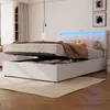 Boxspringbed 140x200 met LED-verlichting, USB- en Type-C Productafbeelding-voorbeeld 9