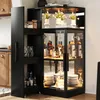 Flexibilné sklenené vitríny s LED osvetlením, vitrína s Náhľad obrázku produktu 2