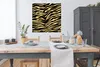 MuchoWow® Poster Muster - Zebra - Gold 100x100 cm - Produktbild-Vorschau 3