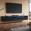 Szafka TV SONNI czarna wysoki połysk 180 x 35 x 30cm Podgląd zdjęcia produktu 1