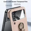Faltbare Hülle Für Samsung Z Flip 4 Roségold Pink Mit Ring Produktbild-Vorschau 2