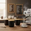com-four® Set van 3 voorraadpotten met bamboe deksel - voor Productafbeelding-voorbeeld 3