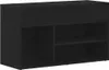 vidaXL Schuhbank 80 x 30 x 45 cm Holzwerkstoff Schwarz Produktbild-Vorschau 1