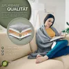 sinnlein® Heizdecke aus Plüsch 200 x 180 cm Hellgrau | Produktbild-Vorschau 3