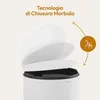 CASABEL Pattumiera da Cucina Rotonda 50L, Inox Anteprima dell’immagine prodotto 8
