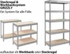 Two shelving units and a larger shelving unit are shown against a white background. Text describes the product. Anteprima dell’immagine prodotto