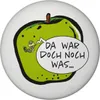 Wurm im Apfel Notizzettel Magnet rund mit weißem Produktbild-Vorschau 1