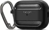 A black Spigen Rugged Armor case for Apple AirPods Pro is shown against a white background. Produktbild-Vorschau