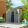 Outsunny Gerätehaus Kunststoff 1,14m² 151 x 92 x 193cm Produktbild-Vorschau 2
