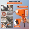 A collage of images showing the use of a VEVOR dent puller, with a close-up of the tool itself. Podgląd zdjęcia produktu