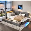INONEFT Schlafsofa Polsterbett 90x200cm mit LED & Produktbild-Vorschau 2