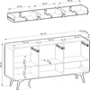 BETTSO Kommode VELION 160 cm - breit, Eiche, push-to-open, Produktbild-Vorschau 5