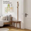 appendiabiti 3 in 1 con panca, albero da corridoio in legno Anteprima dell’immagine prodotto 9