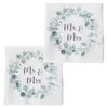 2 x 20 Servietten Hochzeit 'Eukalyptus - Mr. & Mrs.' weiß, Produktbild-Vorschau 1