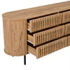 Komoda Merax se 6 zásuvkami, design s lamely z MDF, komoda Náhled obrázku produktu 10