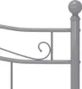 vidaXL Bett Grau Metall 140x200 cm Produktbild-Vorschau 5