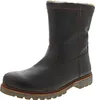 A single brown leather boot with a fur lining is shown against a white background. Produktbild-Vorschau