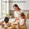 YASHE Mini gaufrier ABW59C, 550 W, plaque 10 cm, Voir les images du produit 5