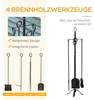 Outsunny 5-teiliges Kamingarnitur Kaminbesteck  Werkzeuge Produktbild-Vorschau 4