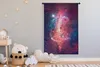 MuchoWow® Wandteppich Wandbehang Weltraum - Sterne - Rot Produktbild-Vorschau 3