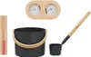 vidaXL Sauna-accessoire set, 4 stuks, zwart Productafbeelding-voorbeeld 4