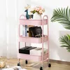 3 Ebenen Küchenwagen,Servierwagen Utility Cart mit Produktbild-Vorschau 2