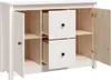 vidaXL Příborník bílý 100x35x74 cm Borovicový masiv Náhled obrázku produktu 5