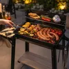 Grill węglowy ogrodowy 53x33 cm z półką kółkami i kratką do Podgląd zdjęcia produktu 4