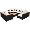 vidaXL set da salotto da giardino 9 pezzi con cuscini in Anteprima dell’immagine prodotto 1