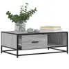 Tavolino grigio Sonoma 90x57x35 cm in legno e metallo Anteprima dell’immagine prodotto 4