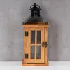 Laterne H29cm Braun Holz Metall Kerzenhalter Windlicht Produktbild-Vorschau 6