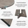 Collage of images showing details and features of a round dining table. Anteprima dell’immagine prodotto
