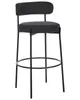 BELIANI Barstuhl 2er Set Schwarz Bouclé-Bezug und Metall Produktbild-Vorschau 5